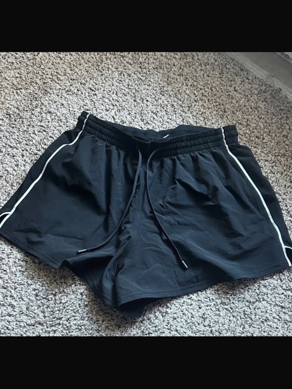 lululemon athletica Black Court Rival Shorts